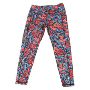 CVG Constantly Varied Gear Red Rose Leggings Women's Size XL